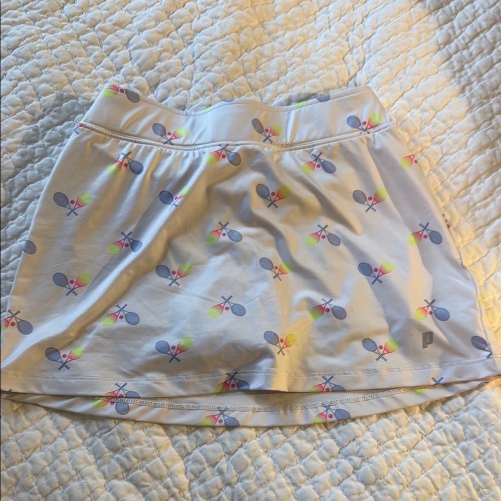 Prince Patterned White Tennis Skirt